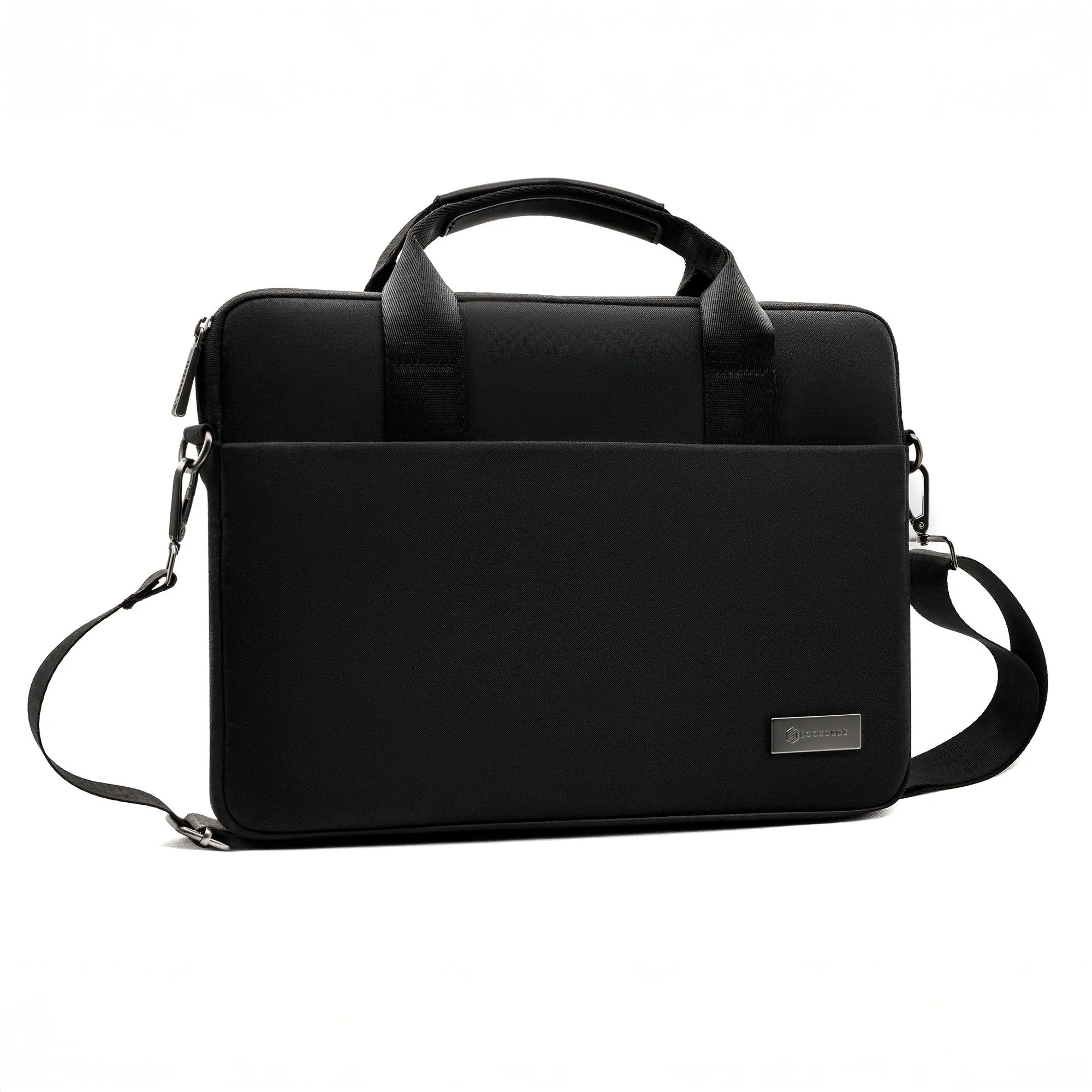 Ecocordz 14" briefcase-Water resistant bag for laptop and documents - Black